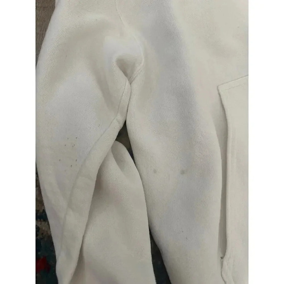 Nike Men's White vintage rare center Swoosh Sweatshirt Size Medium - Picture 7 of 9